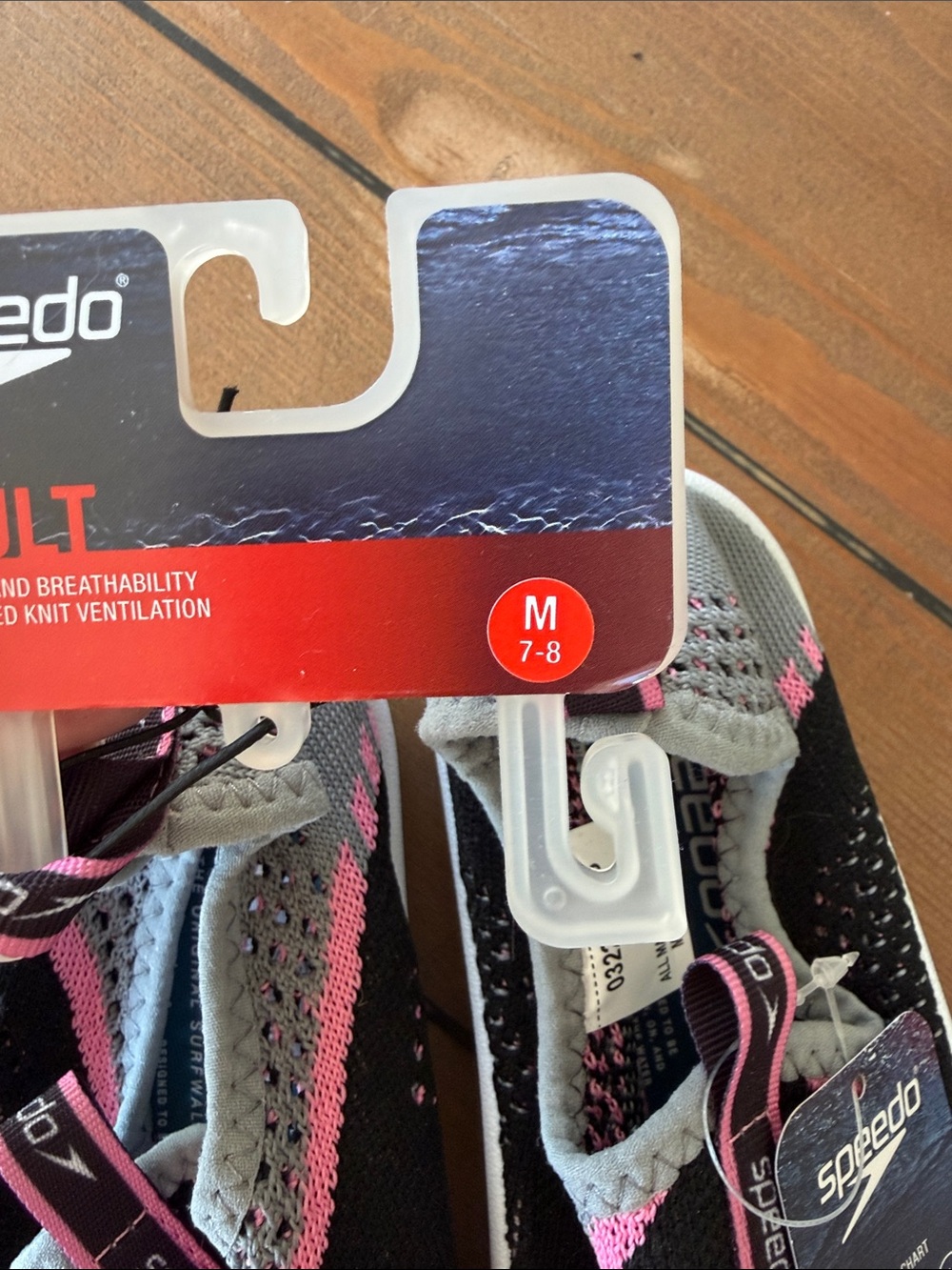 Speedo Women's Surf Strider Knit Water Shoes - Black & Pink - Picture 2 of 3